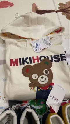 MIKIHOUSE クマ刺繍 トレーナー 120cm アイボリー