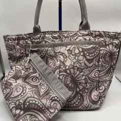 78【美品】レスポートサック　ハンドバッグ　ポーチ付き　ペイズリー