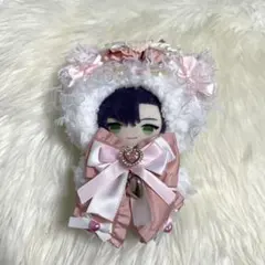 にじぱぺっと ぬい服　着ぐるみ　猫　10cm　ピンク　白　リボン　匿名配送のサムネイル