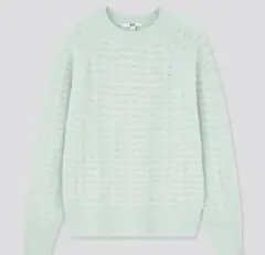 UNIQLO ライトスフレヤーンポインテールクルーネックセーター XL