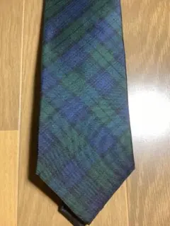 【美品】Brooks Brothers チェック柄ネクタイ(緑×紺）