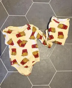 双子　ロンパース　ポテト