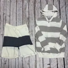 匿名配送 gelato pique HOMME ルームウェア 上下セット グレー