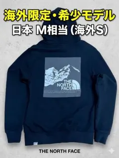 【希少/海外限定】ザ・ノースフェイス パーカー 黒 M相当(海外S)
