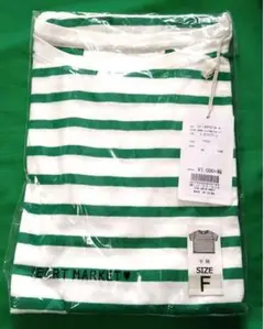ハートマーケット ボーダー Tシャツ グリーン × ホワイト 緑 × 白