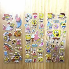 石*也様 スポンジボブ♡スポボブ　ぷくぷくシール　立体シール　3枚セット