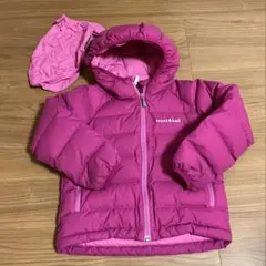 モンベル　ウィンドストッパーダウンパーカー　110cm ピンク ゴアテックス