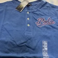 新品Polo Ralph Lauren 青 ポロシャツ L (14-16)