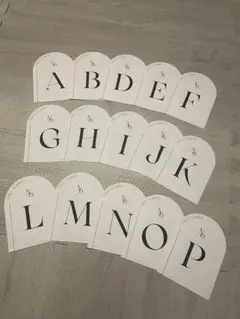 席次表・席札 アーチ型アルファベットセット