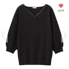 新品未使用  お値下げ レース Vネックセーター