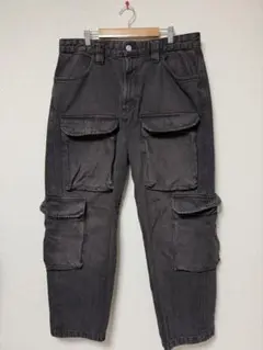ZARA ブラック カーゴパンツ EUR 44
