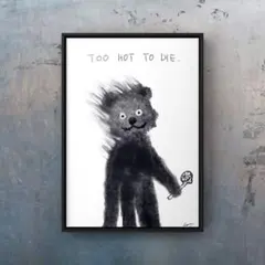 ★A4フレーム付き★オリジナル アートポスター HANDY FAN インテリア