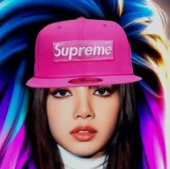 ⭕Supreme×ニューヨークヤンキース ボックスロゴ ニューエラ ピンク新品