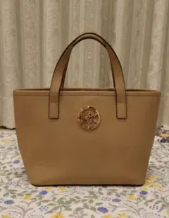 最終値下げ★MICHAEL KORS★ベージュハンドバッグ★シンプル★小さめ