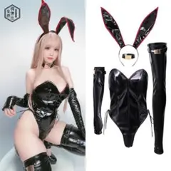 エナメルボンデージバニーガール　コスプレ衣装