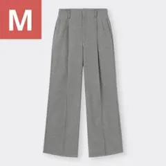 ブラッシュド ジャージー ワイドパンツ ズボン パンツ Mサイズ グレー
