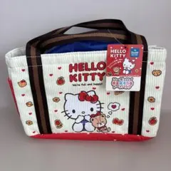 ハローキティ　コーデュロイ保温保冷巾着トートバッグ