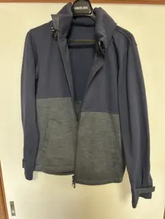 ネイビー/グレー ジップアップジャケット