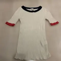 【新品タグ付】デミリー DEMYLEE コットンニット　リブ　トップス　半袖