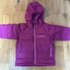 mont-bell フード付きダウンコート パープル