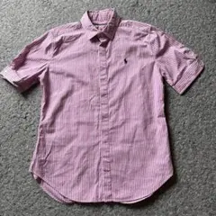 ラルフローレン　ストライプ　ピンク　半袖シャツ　レディース　6 M