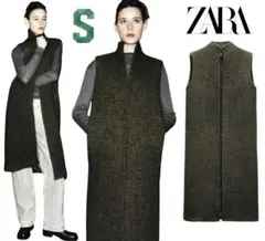 新品 ZARA 定価22,990円 ウールブレンドベスト コート S 完売品！