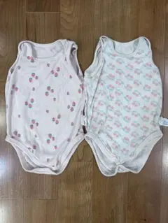 UNIQLO ユニクロ　コットンメッシュボディスーツ　90センチ　2枚組