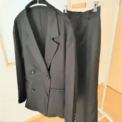 forksy. パンツスーツ セットアップ ブラック 卒業式 入学式