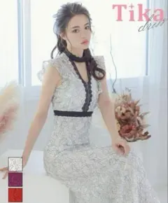 Tika レースタイトドレス