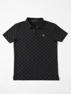 【美品】バーバリーブラックレーベル ポロシャツ シャドーチェック 黒 2 M