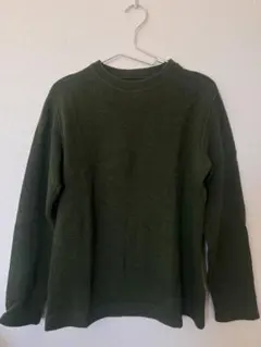 MHL. オリーブグリーン クルーネックニット　Lメンズ