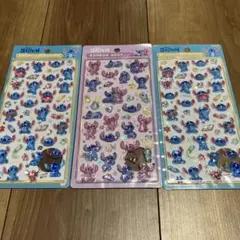 【正規品】ボンボンドロップシール　スティッチ　3枚セット