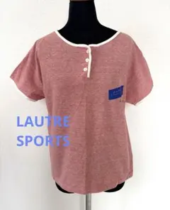 ロートレアモン　ヘンリーネック 半袖Tシャツ ピンク系 パイピング　スポーツのサムネイル