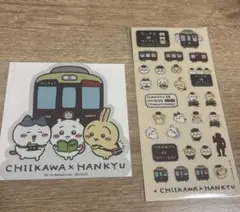 ちいかわ 阪急電車なクリアシール、ホログラムステッカー 2点セット