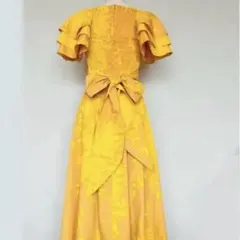 イエロー　ムームー　フラダンス用ドレス