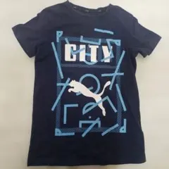 PUMA プーマ 半袖Tシャツ ネイビー CITYロゴ 160のサムネイル