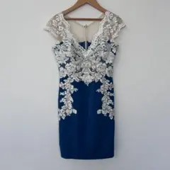 ROBEdeFLEURS ローブドフルール M タイト キャバドレス レース装飾