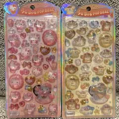 サンリオうるちゅるポップシール　キティ、ポムポムプリン