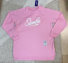 新品 Slamble 長袖ウォームアップウェア ピンクL長袖Tシャツ