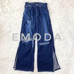 【EMODA】ダメージデニム　フレア　サイドスリット　　ap1631のサムネイル