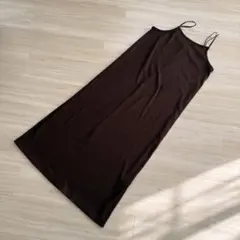 GU リブ　キャミ　ワンピ　L