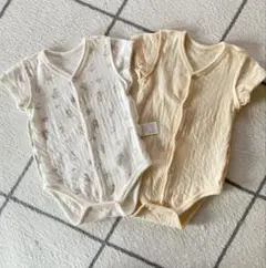 アカチャンホンポ　ふわふわコットン　半袖ロンパース　前開き　70