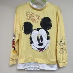 ミッキーマウス 長袖Tシャツ イエロー