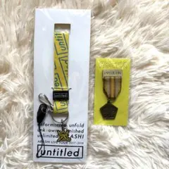 嵐 ライブツアー 会場限定グッズ 二宮和也 黄色 バッジ ネックストラップ