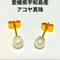 愛媛県 宇和島産 あこや真珠 天然 真珠 k18ゴールド 高品質 パール