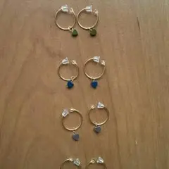 ノンホールピアス ピアス風イヤリング ハート ヘマタイト  天然石   ete