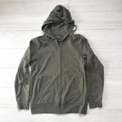 UNIQLO ユニクロ　エアリズム　グリーン フルジップパーカー　サイズM