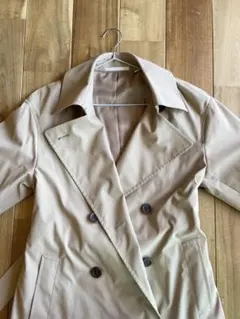 ユニクロベージュ ダブルブレスト トレンチコートXSサイズ