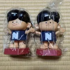 昭和レトロ】ヤン坊マー坊 ソフビ 貯金箱 2体セット ヤンマー 企業