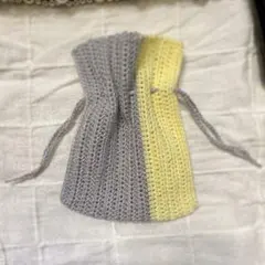 ハンドメイド　ポーチ　巾着　編み物